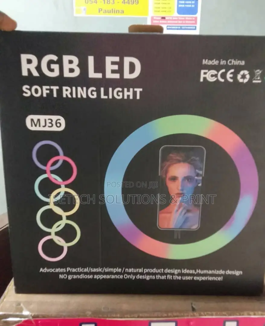 Ring Light Rgb 14inches With 3 Phones Holder