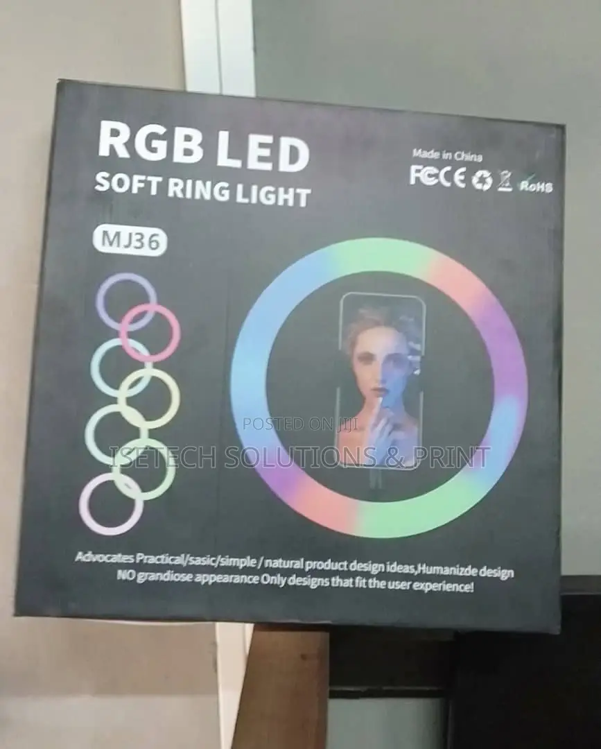 Ring Light Rgb 14inches With 3 Phones Holder