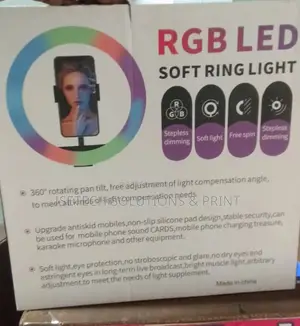 Ring Light Rgb 14inches With 3 Phones Holder