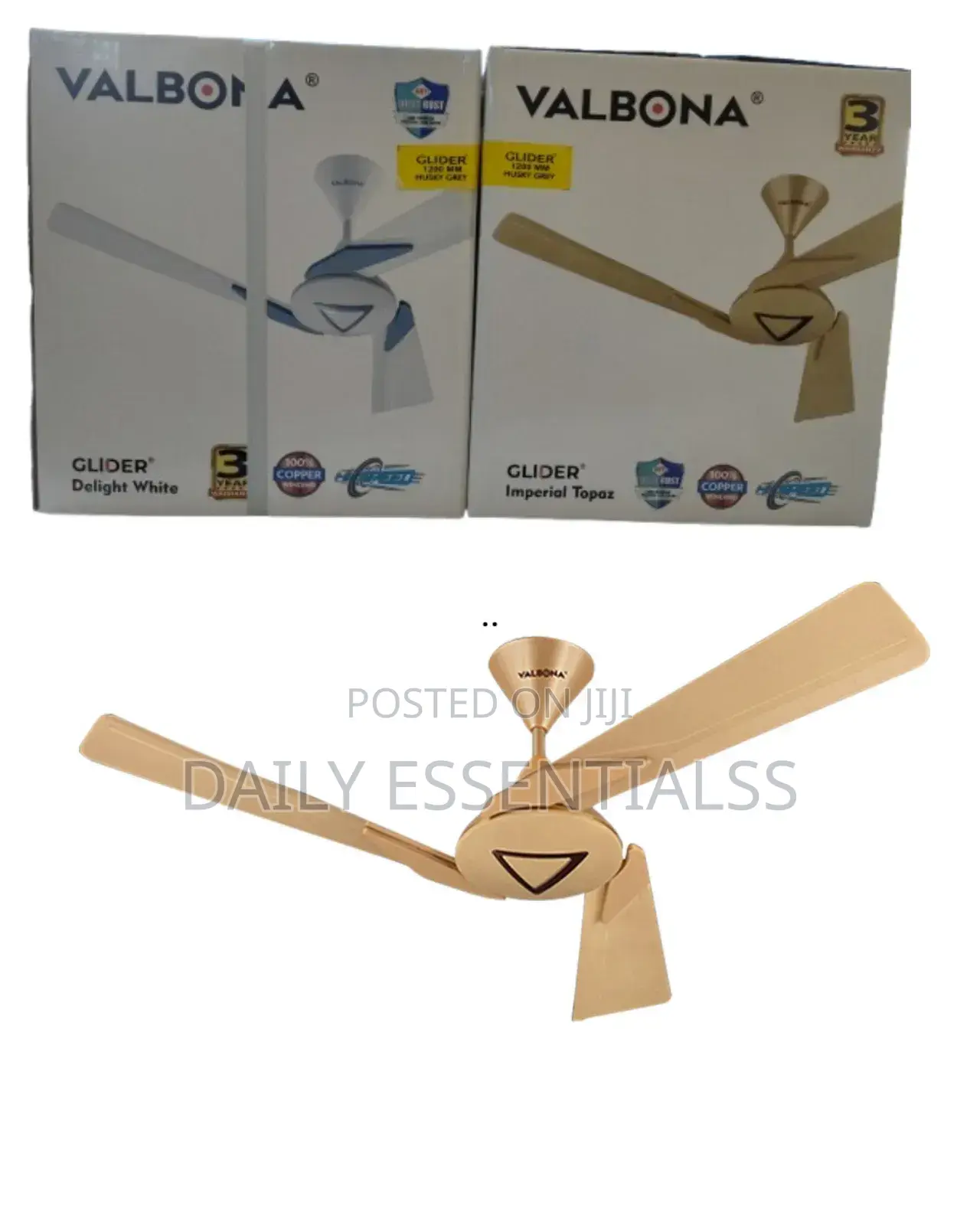 Valbona 1200mm Glider Fan – Stylish, Silent, Efficient