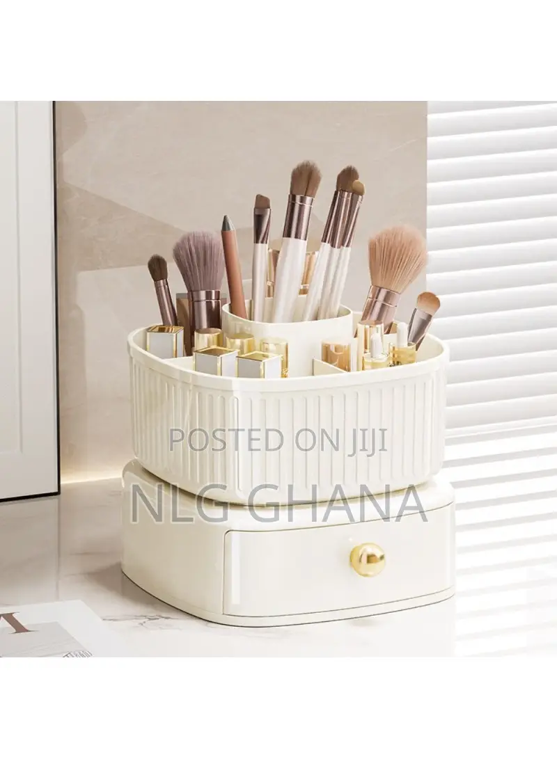 Rotating Makeup Organizer With Drawer, Cosmetic. Tvx27791