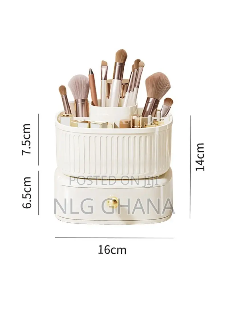 Rotating Makeup Organizer With Drawer, Cosmetic. Tvx27791
