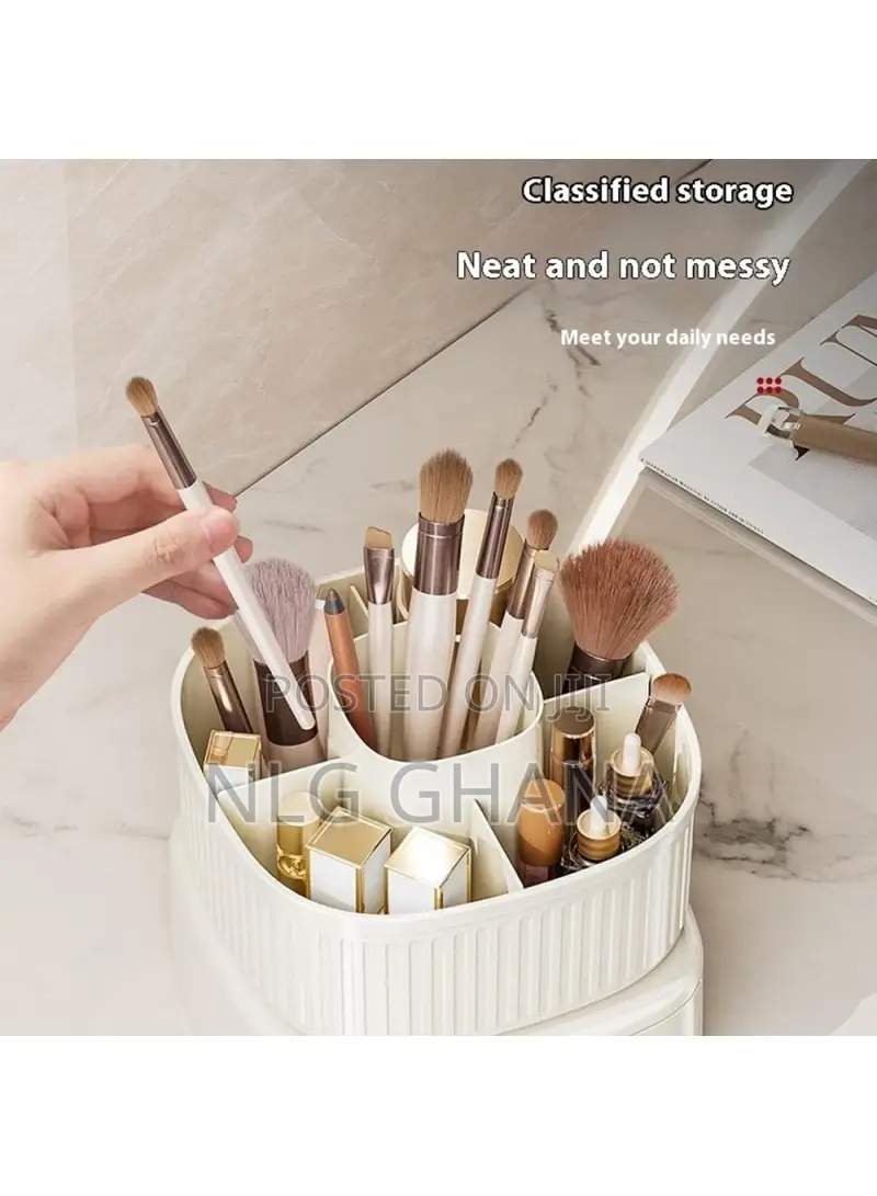 Rotating Makeup Organizer With Drawer, Cosmetic. Tvx27791