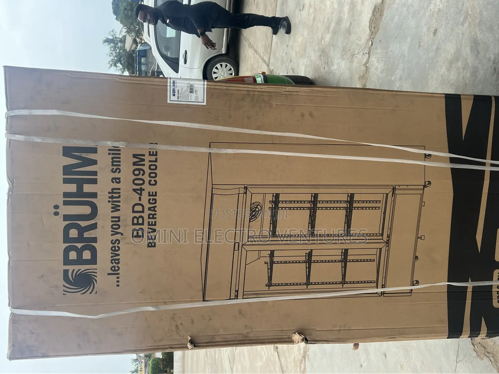 Brand New Bruhm Double Door Display Frigde