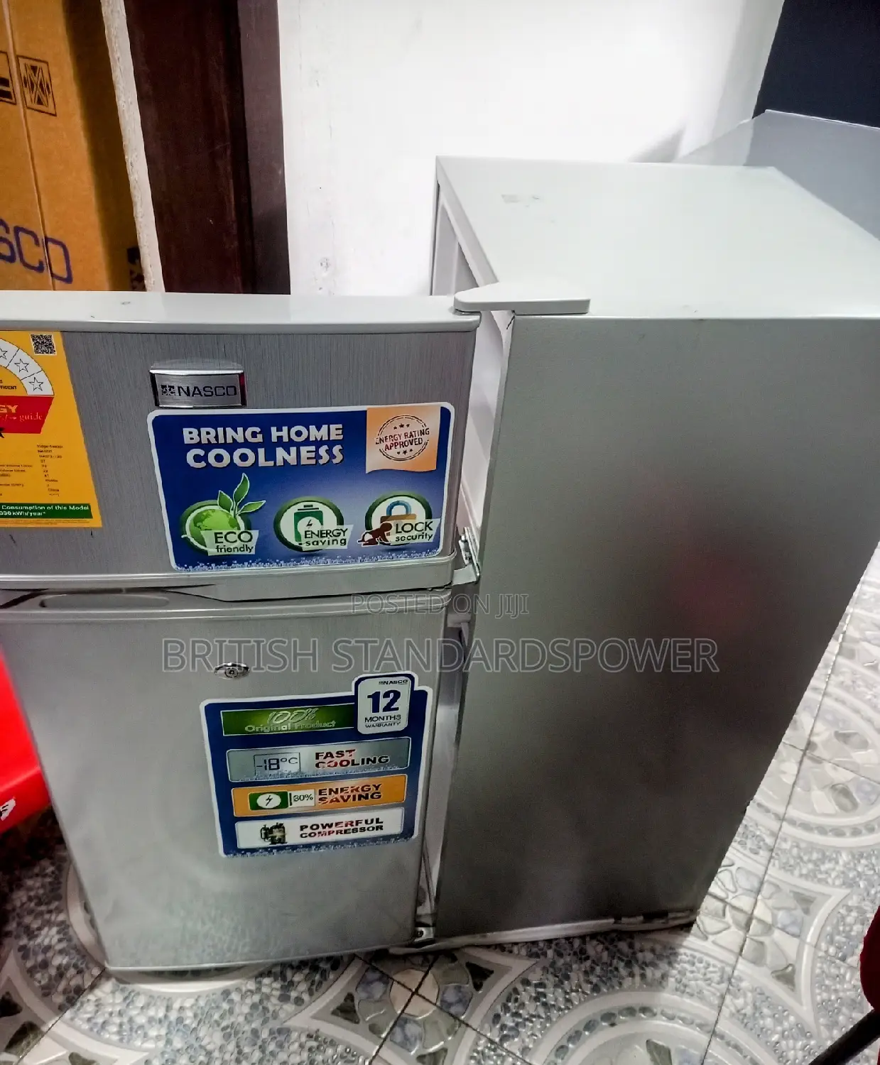 Anti- Smell Nasco Nasf2-12s Fridge Freezer 95 Liters Fridge