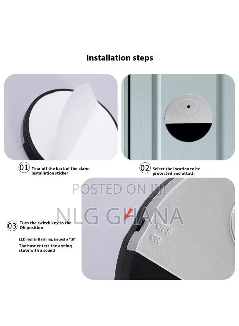 Door Window Vibration Alarm 125db Anti-Theft . Tvx28288