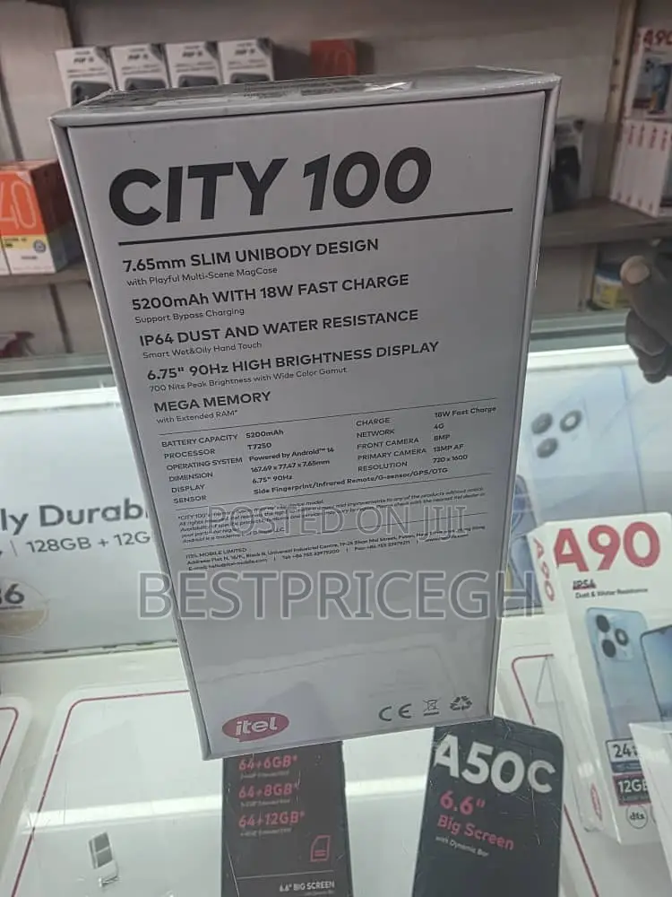 New Itel City 100 128 GB Black