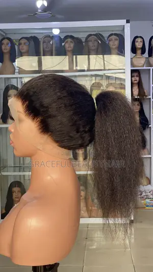 18 Inches Peruvian Remy Kinky Straight 360 Cap