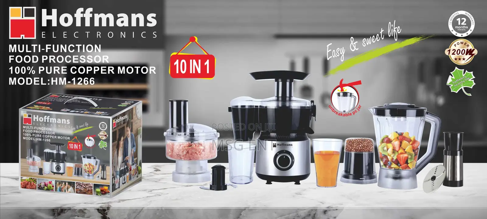 Hoffmans 10in1 Unbreakable Blender