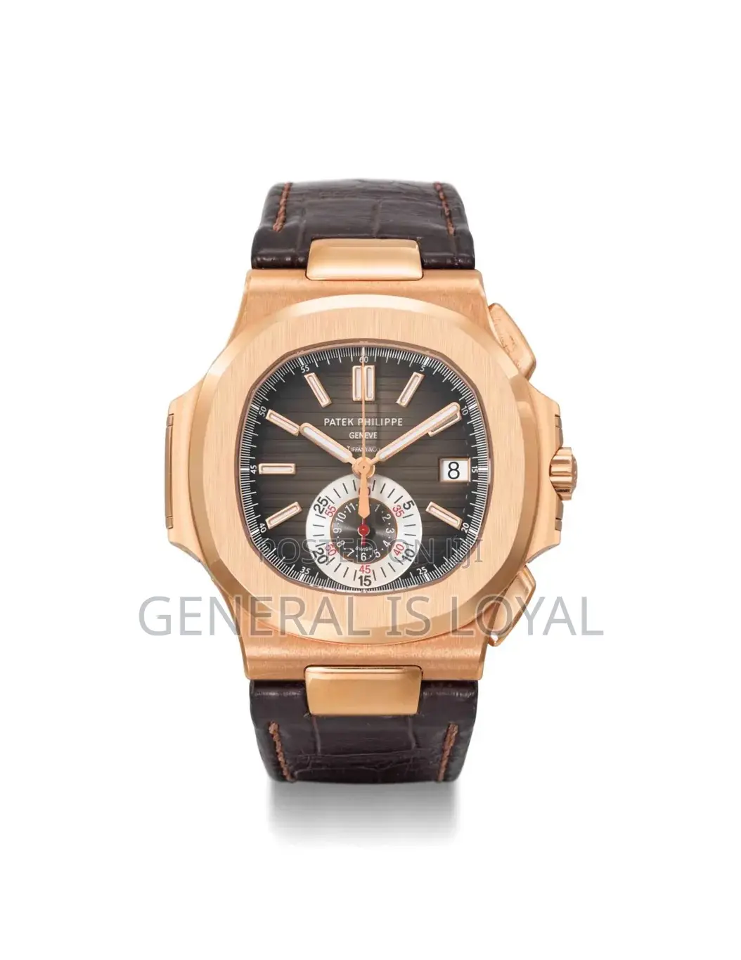 Patek Philippe 5980r-001 Nautilus Rose Gold Leather Watch