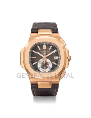 Patek Philippe 5980r-001 Nautilus Rose Gold Leather Watch