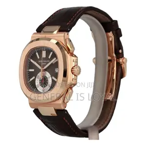 Patek Philippe 5980r-001 Nautilus Rose Gold Leather Watch