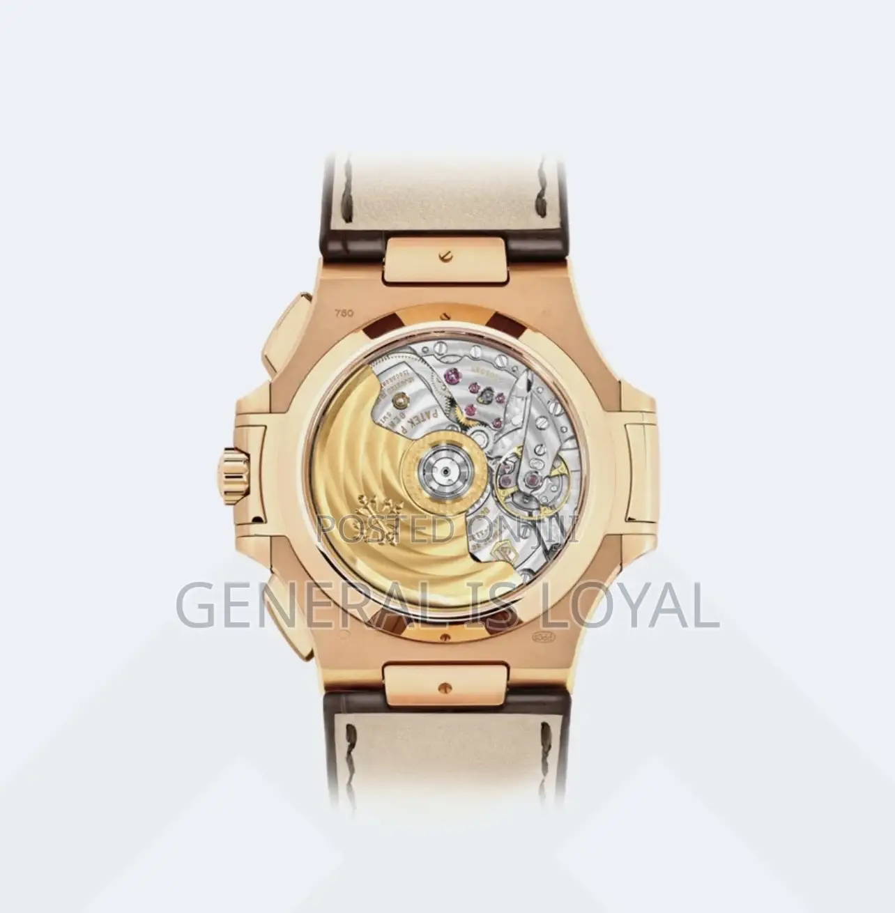 Patek Philippe 5980r-001 Nautilus Rose Gold Leather Watch