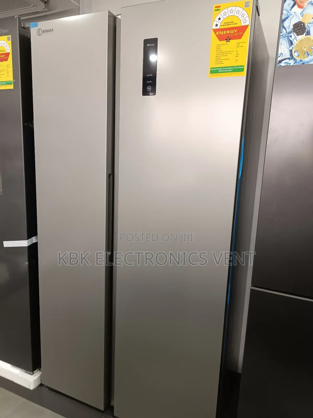 Sigma 530liters Side By Side Refrigerator
