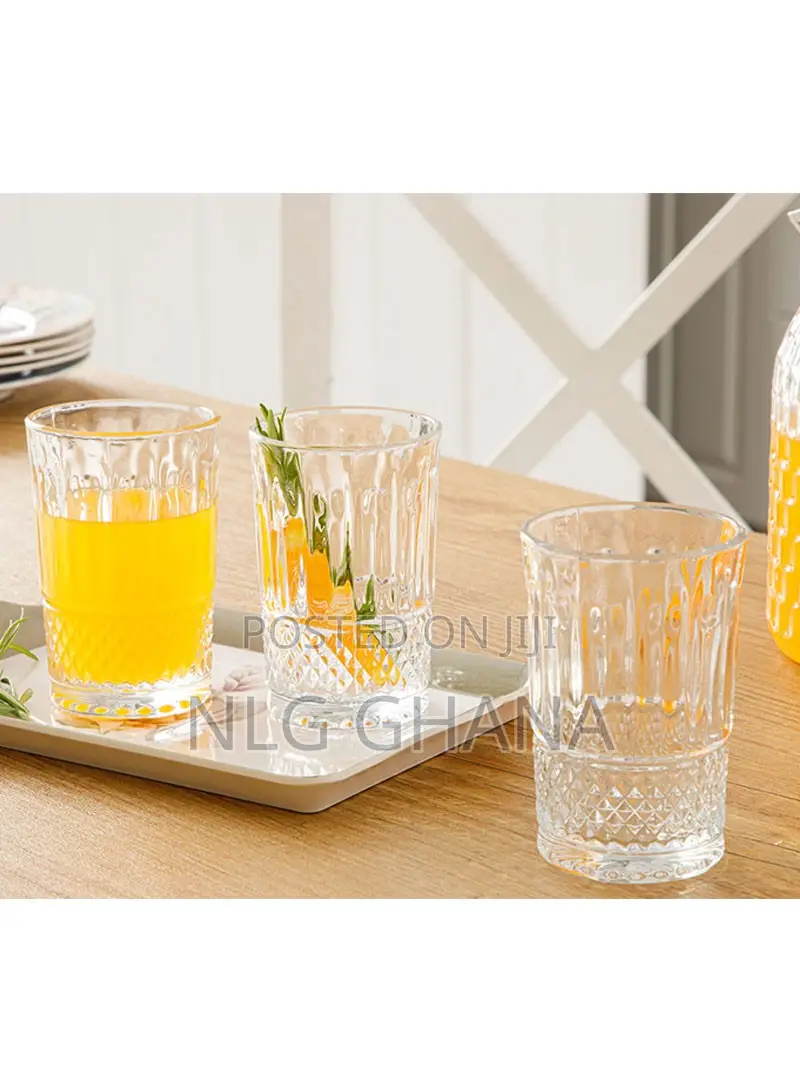 6 PCS 180ml Silva Water Glass Set - Transparent. Ehx1232