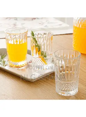 6 PCS 180ml Silva Water Glass Set - Transparent. Ehx1232