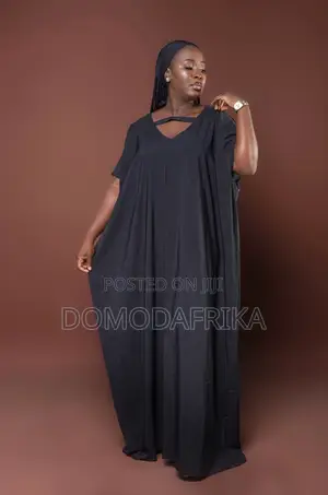 Black Long Boubou Comfortable Stylish Funeral Wear