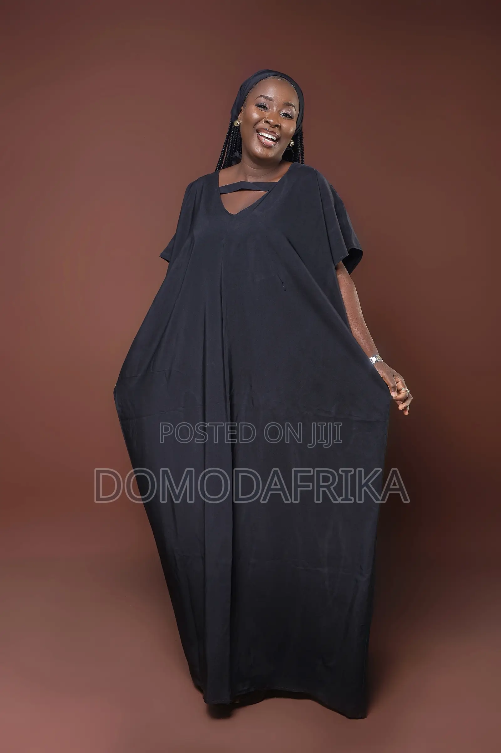 Black Long Boubou Comfortable Stylish Funeral Wear