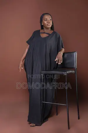 Black Long Boubou Comfortable Stylish Funeral Wear