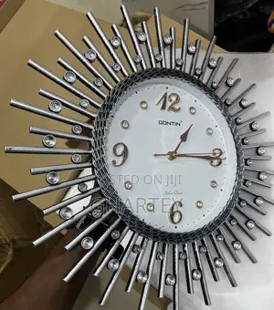 Decorative Giant Silent Clock - Silver