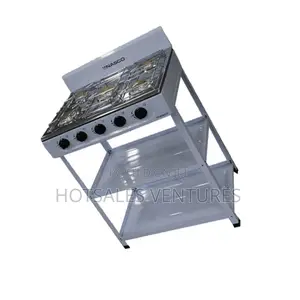 Durable Nasco 5 Burner Gas Stove With 2 Shelve-Nasgs-K5css-S
