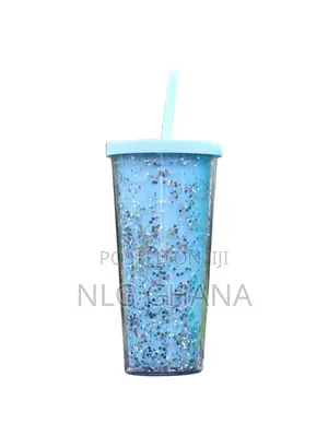 710ml Sequins Decor as Cold Drink Cup Double Wall.