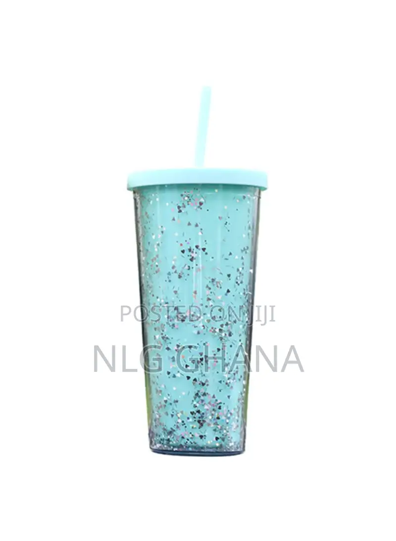 710ml Sequins Decor as Cold Drink Cup Double Wall.