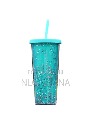 710ml Sequins Decor as Cold Drink Cup Double Wall.