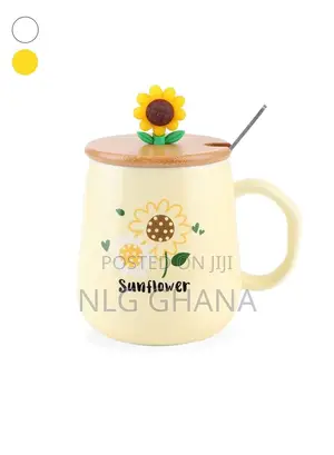 320ml Ceramic Sunflower Mug. Ghx1568