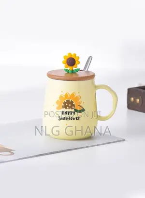 320ml Ceramic Sunflower Mug. Ghx1568