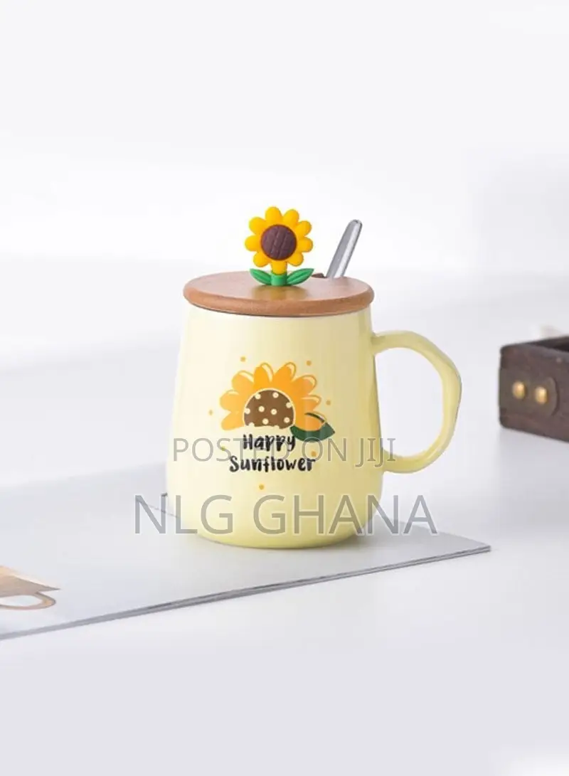 320ml Ceramic Sunflower Mug. Ghx1568