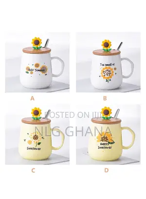 320ml Ceramic Sunflower Mug. Ghx1568