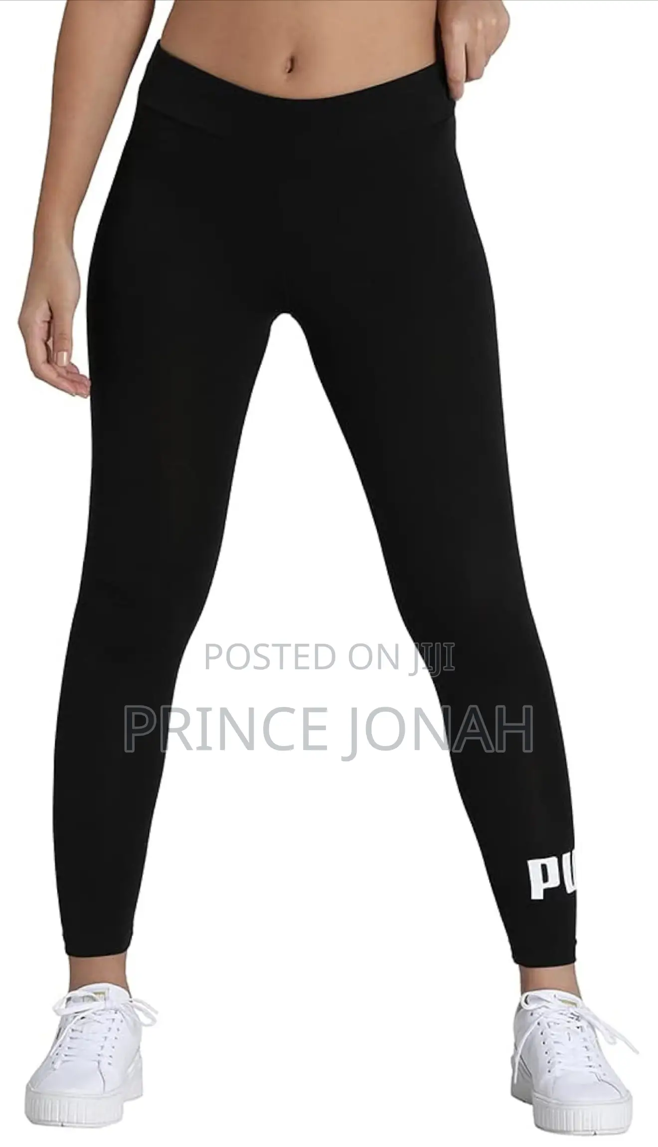 Puma Ess Logo Leggings - Women's Tights Pants Black