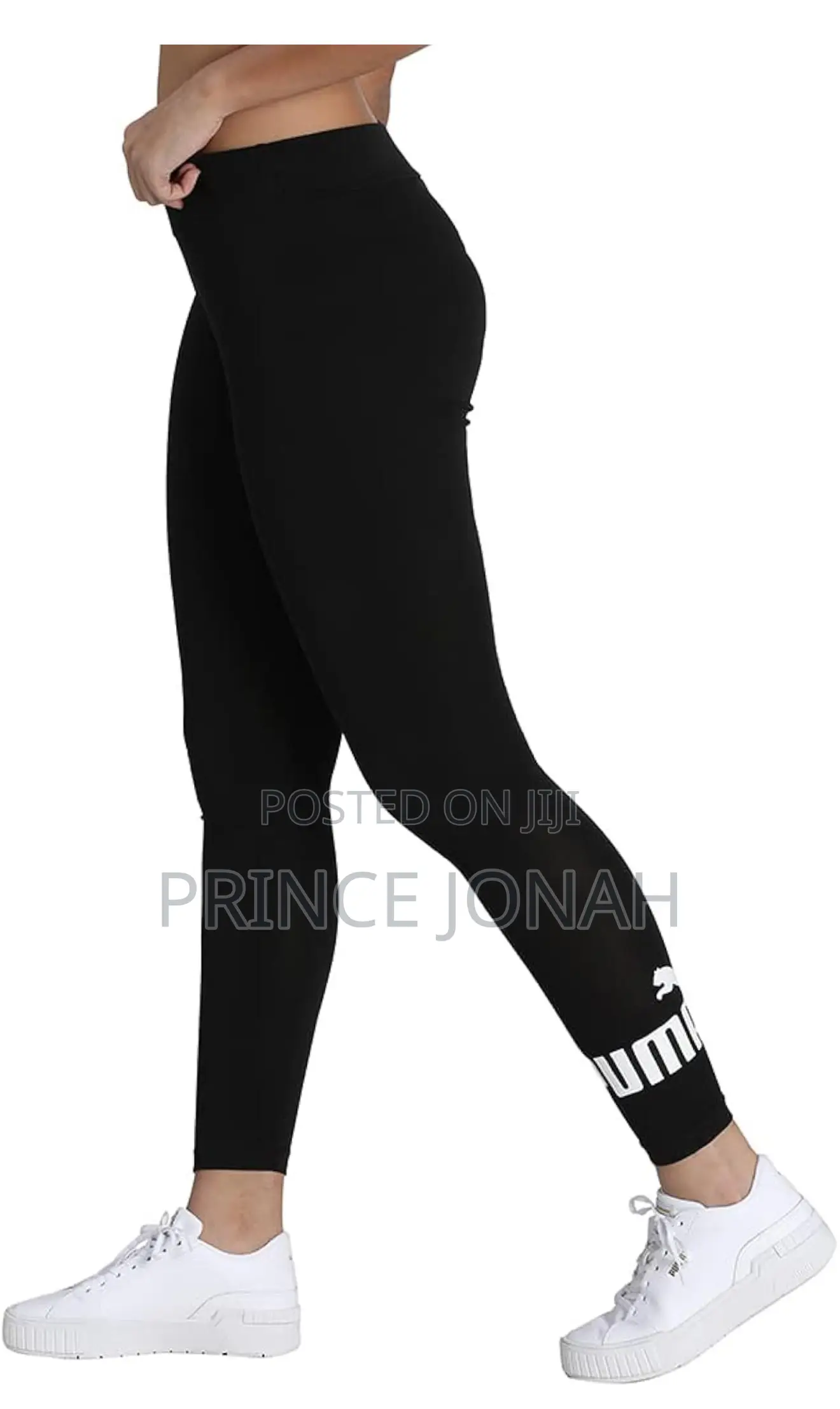 Puma Ess Logo Leggings - Women's Tights Pants Black
