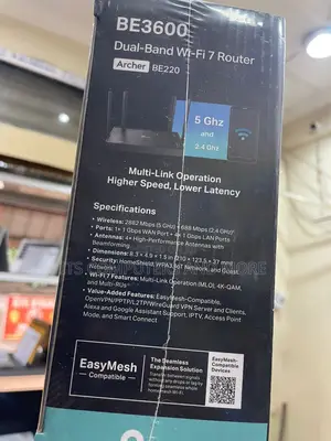 Archer Be220 Be3600 Dual-Band Wi-Fi 7 Router