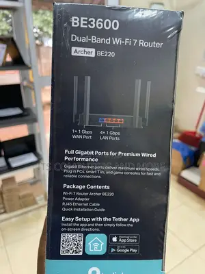 Archer Be220 Be3600 Dual-Band Wi-Fi 7 Router
