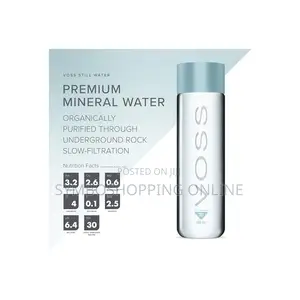 Voss Water Still Natural Mineral Water (Plastic) Bottles 24 X 375ml)