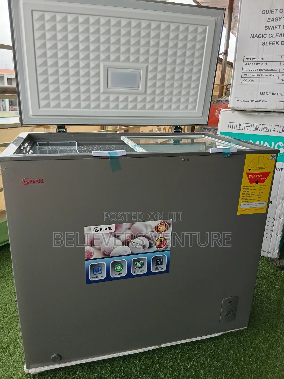 Convenient Indoor Single Door Pearl Chest Freezer Pearl