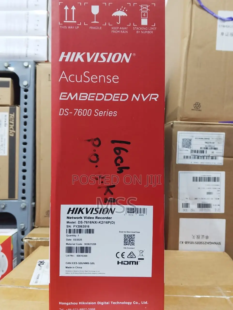 NVR 16ch Acusense Poe (Ds-7616nxi-/16p(D))
