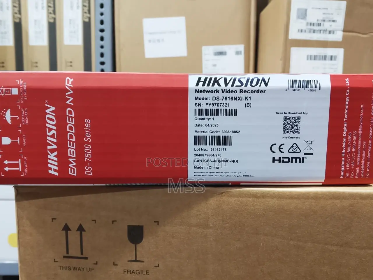 Ds-7616nxi- NVR 16ch Acusense Non Poe