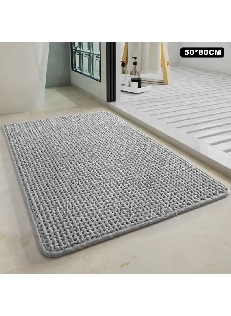 Chenille Bath Mat Water Absorbent Non Slip. Tvx28395