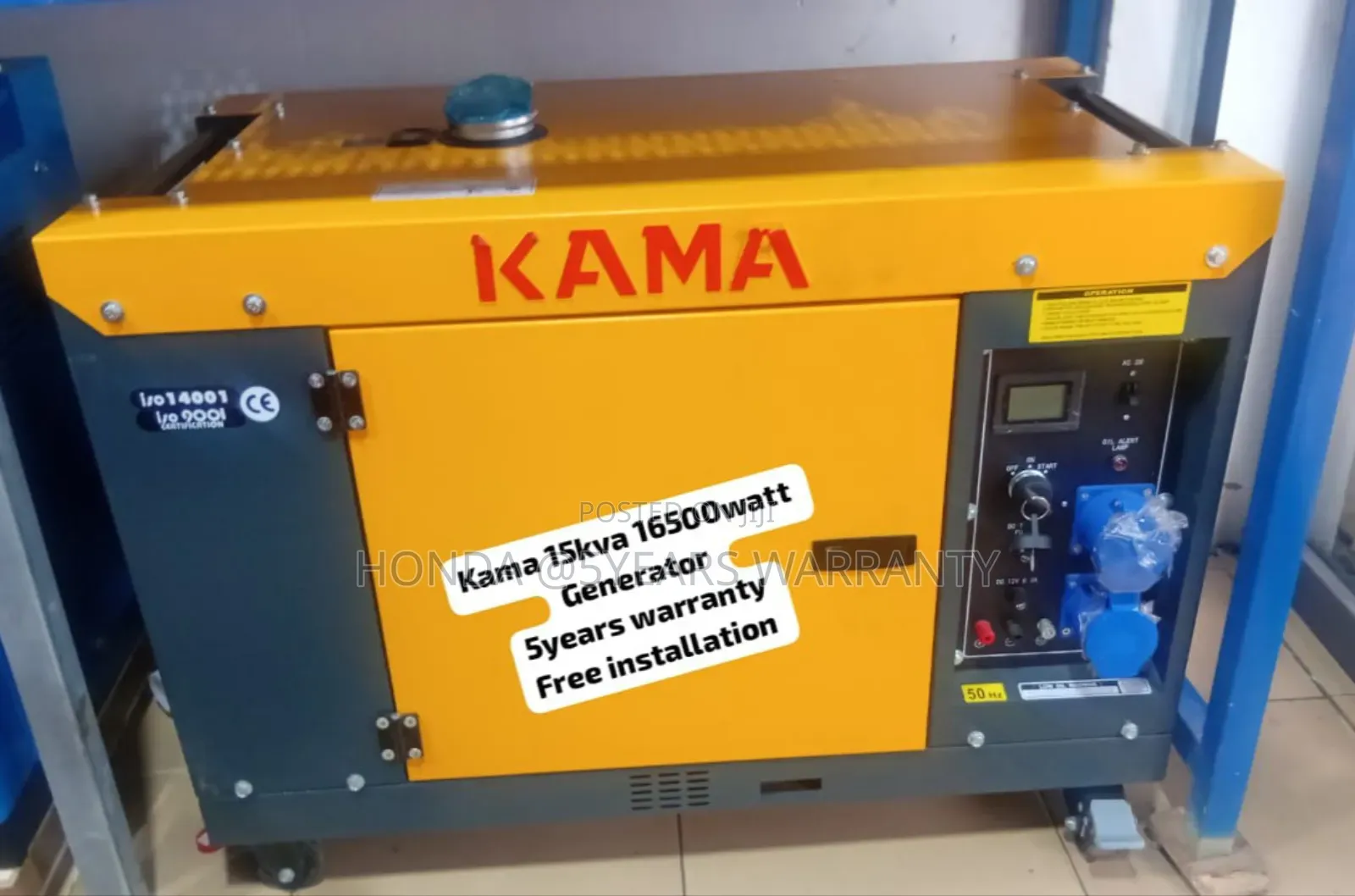 Quiet Operation Generator Kama 15kva 16500watt Diesel 15kva