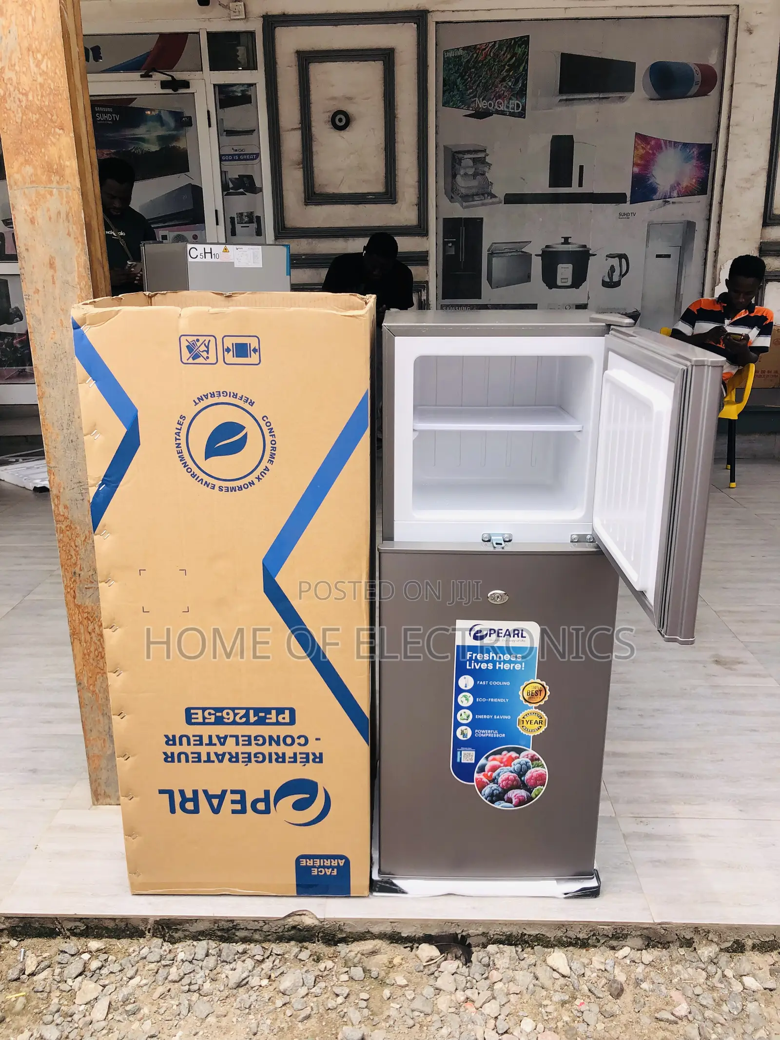 Suitable for Homes Pearl 80l Double Door Tabletop Fridge