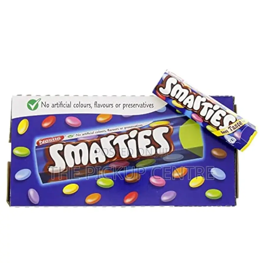 Nestle Smarties Milk Chocolate 38g Tubes 75p PMP - 24 Count
