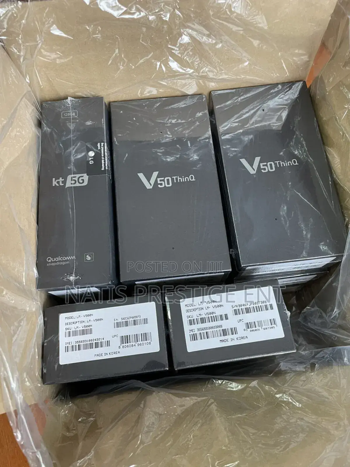 New LG V50 ThinQ 5G 128 GB Black