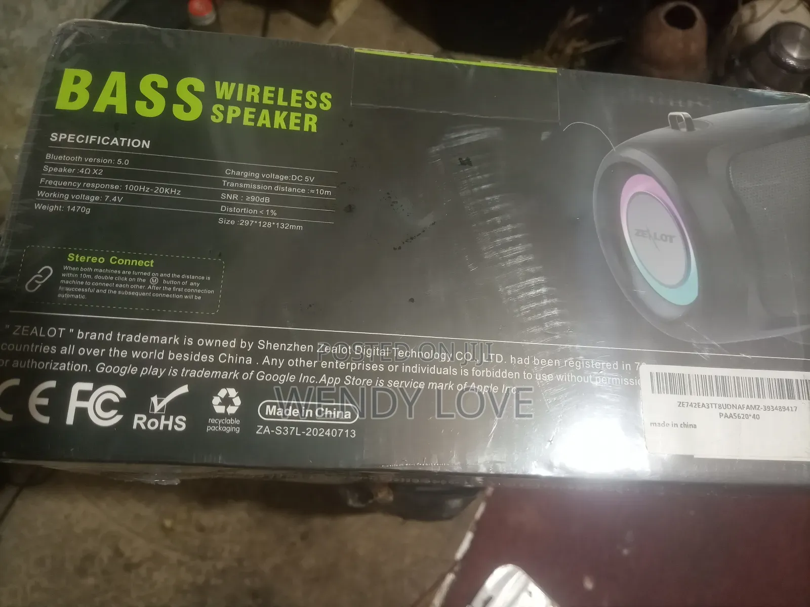 Zealot S37l Bass Wireless Speaker