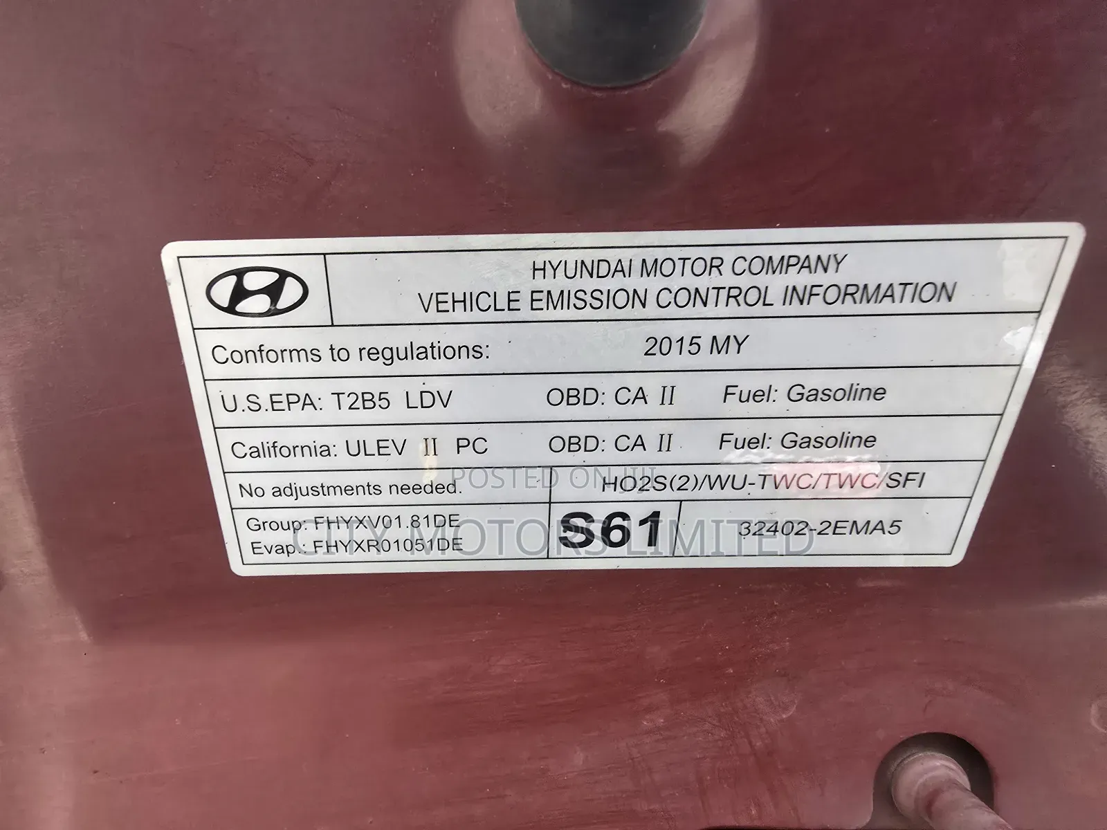 Hyundai Elantra SE 4dr Sedan (1.8L 4cyl 6A) 2015 Burgundy