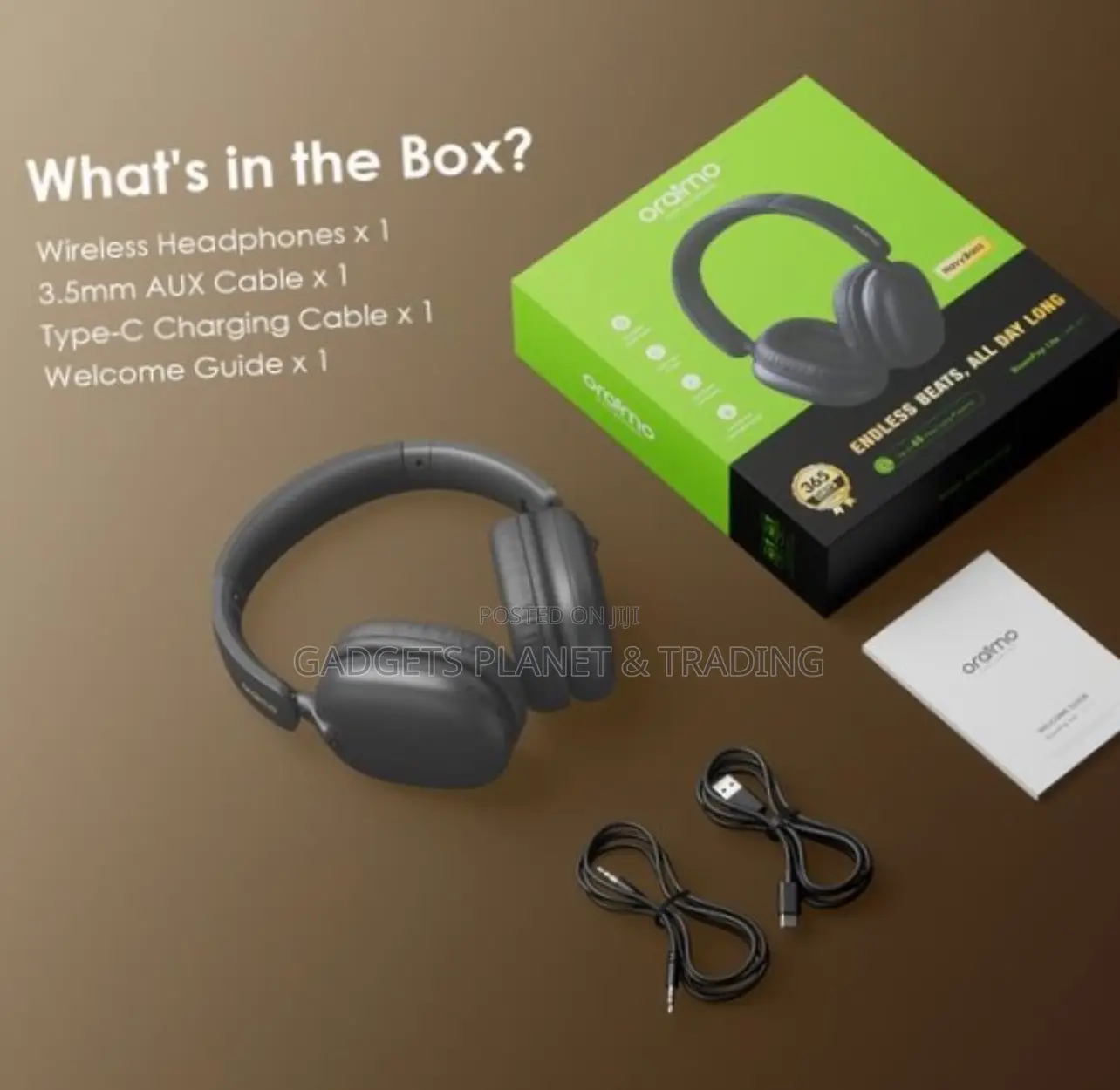 Oraimo Boompop Lite Enc Over-Ear Wireless Headphones Ohp-317