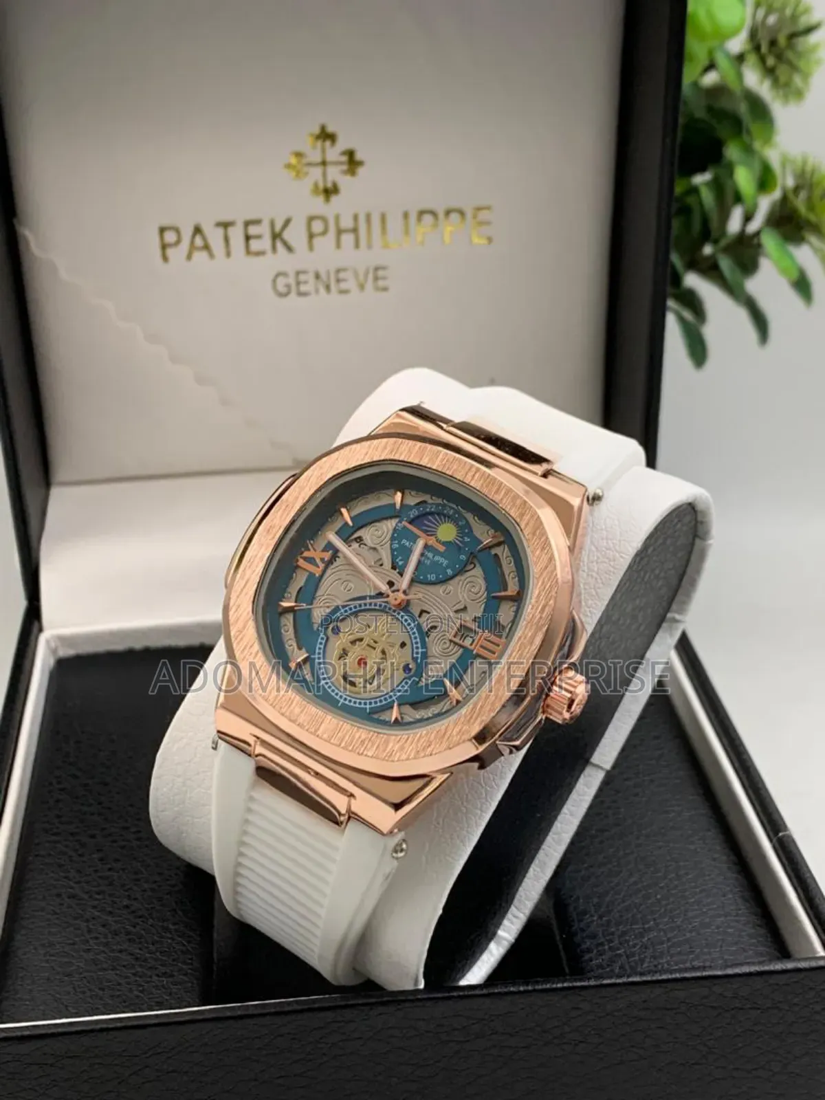 Patek Rubber Strap Geneva Watch