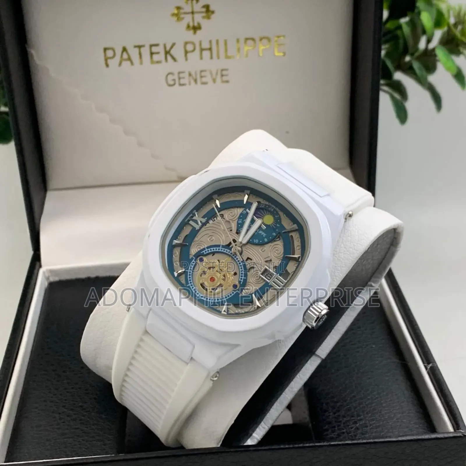 Patek Rubber Strap Geneva Watch